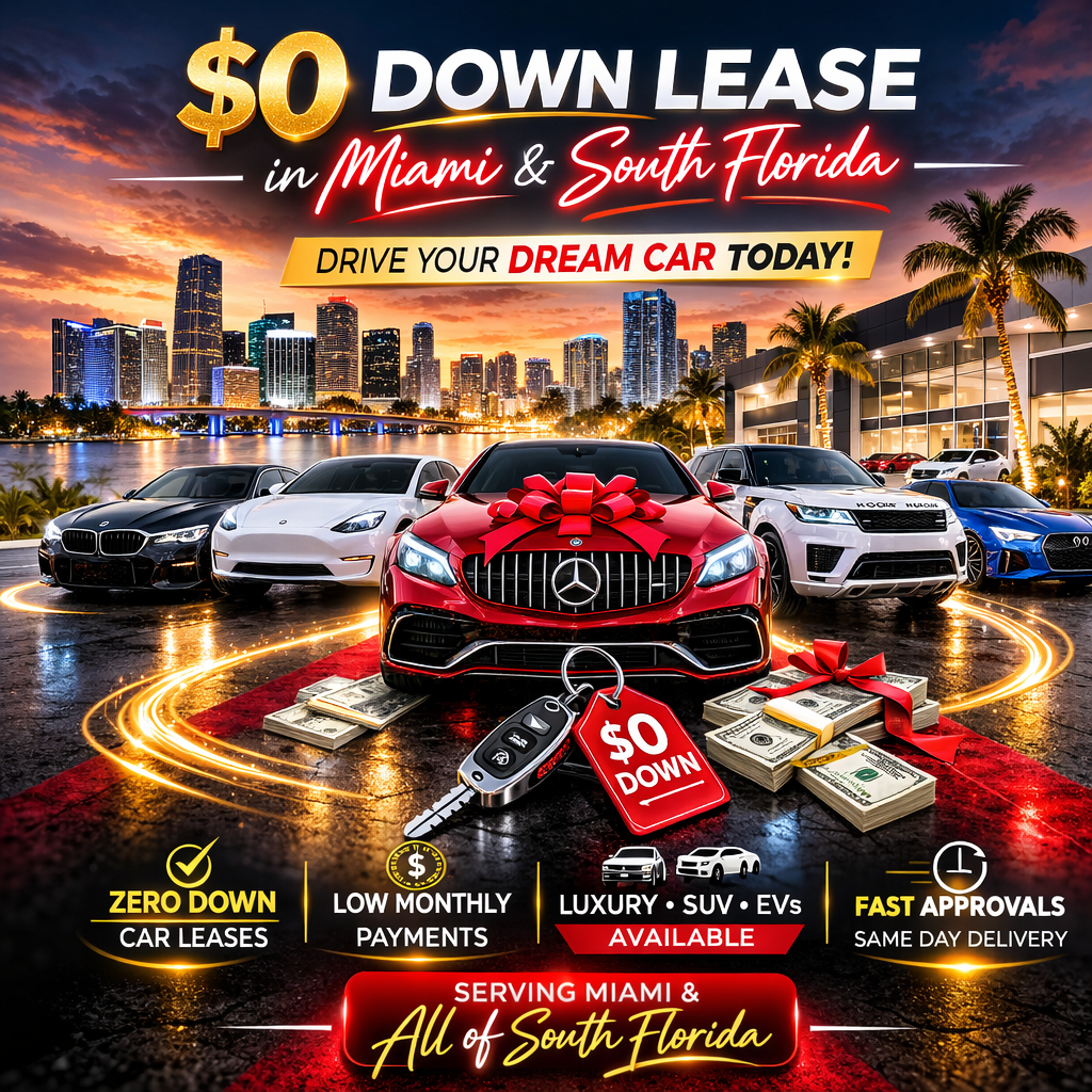 $0 down lease in miami and south florida, Car lease deals miami